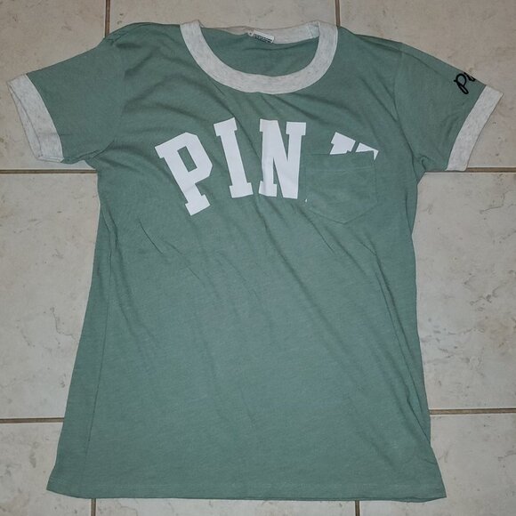 PINK Victoria's Secret Tops - Victoria Secret Pink short Sleeve Shirt, Pocket